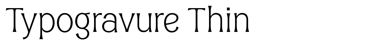Typogravure Thin